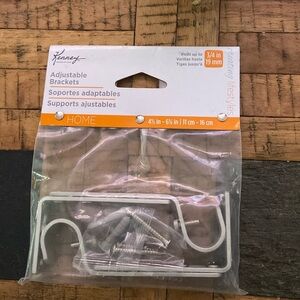 Adjustable curtain brackets (pack of 2) 3/4 in 19mm